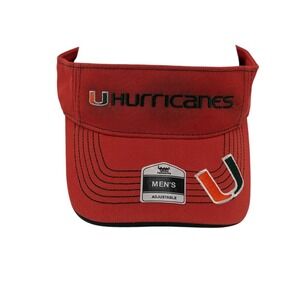Fan Favorite Visor Mens OSFA Orange Miami Hurricanes NCAA Adjustable Hat